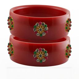 Vidhya Kangan Multi-Coloured Brass Bangles-image-94
