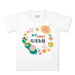 Arvesa Kids Typography Printed Applique T-shirt-picture-44