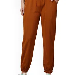 Popwings Women Relaxed Loose Fit Self Design Easy Wash Joggers-image-8