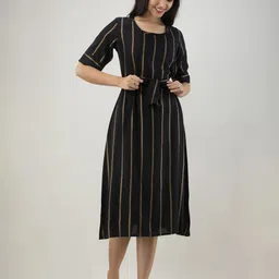 DMP EXPORT Women Striped Thread Work Handloom Kurta-picture-33
