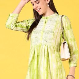 V-Mart Printed Mandarin Collar A-Line Kurti-picture-10