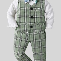 LULU & SKY Boys Checked 3-Piece Suits-image-11