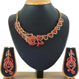 VATSALYA creation Women Red Jewellery Set-image-101