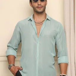 Tanip Striped Spread Collar Cotton Casual Shirt-image-29