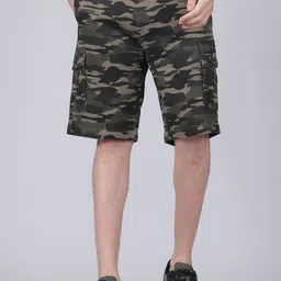 Cantabil Men Printed Cargo Shorts-image-9