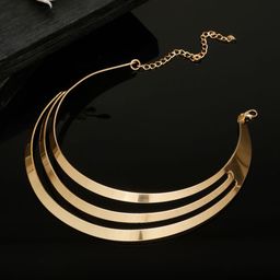 Stoln Gold-Plated Statement Contemporary Necklace-4
