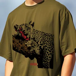 THE BEETEL HOUSE Graphic Printed Drop-Shoulder Sleeves Cotton Oversized T-shirt-picture-9
