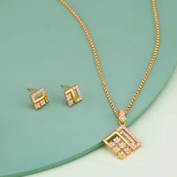 Kushal's Fashion Jewellery White Gold-Plated Trendy Party Zircon Jewellery Set-image-14