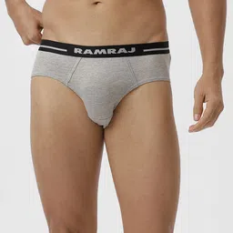 Ramraj Men Pack of 4 Solid 100% Soft Combed Fine Jersey Outer Elastic Plus Size Briefs image 3