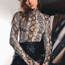 StyleCast x Revolte Women Animal Printed High Neck Top-image-96