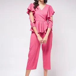 Zima Leto V Neck Top With Trousers Co-Ords Set-picture-46