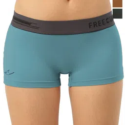 FREECULTR Women Pack Of 3 Antibacterial Mid-Rise Boxer-Style Boy Short Briefs-image-92