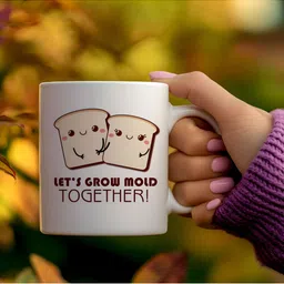 ARTBUG White Printed Ceramic Glossy Core Set of Cups and Mugs image 3