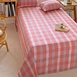 JC HOME Pink & White Geometric King Bedsheet with 2 Pillow Covers-image-40