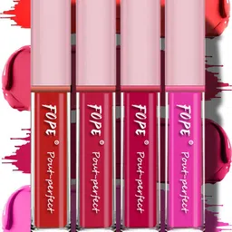 FOPE Set Of 4 Pout Perfect Ultra Matte Lipstick - 4 ml Each - 04- 09- 10- 12-6