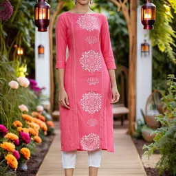 Pannkh Women Floral Printed Panelled A-Line Kurtas-picture-6