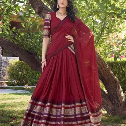 LOOKNBOOK ART Ready to Wear Lehenga & Unstitched Blouse With Dupatta-picture-29