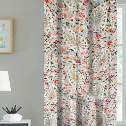 ANA White & Red Floral Room Darkening Window-25