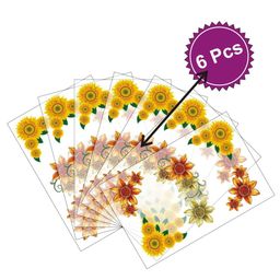 LooMantha Yellow and White 6 Pieces Floral Printed Table Placemats-14