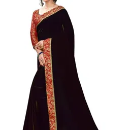 limtd Zari Pure Georgette Designer Saree image 4