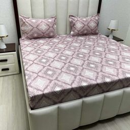 Pure Decor Royal Passion Purple Printed Cotton 240 TC Queen Bedsheet Set 2.28 m x 2.54 m-image-86