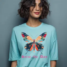 Storeily Graphic Printed Round-Neck Drop-Shoulder Sleeves Cotton T-shirt-picture-34