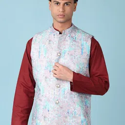 V-Mart Printed Nehru Jacket-picture-17