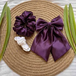 UMAHI Women Set of 3 Satin Hair Accessory-image-25