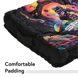 Kuber Industries Journey to Space Comfy Black & Red 3 Pieces Printed Chair Pads image 5