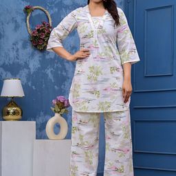 SANGANER MART Women Cotton Printed Co-Ords-image-22