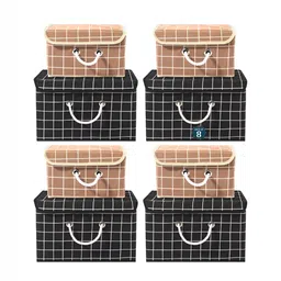 Aura Black Set of 6 Reusable Drawer Organiser Organisers-44