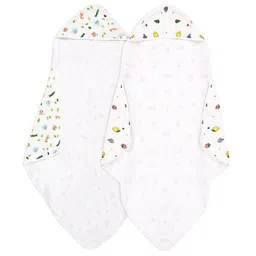 Kuber Industries White & Yellow 2 Printed Cotton 210 GSM Bath Towel-image-89