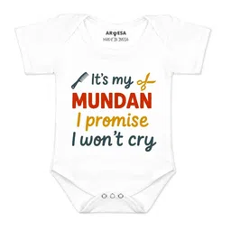Arvesa Kids-Unisex White Cotton Rompers-picture-11