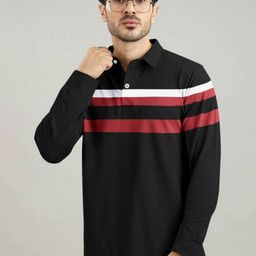 THE BEETEL HOUSE Men Colourblocked Polo Collar T-shirt-picture-22