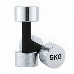 ADRENEX Set Of 2 Round Fixed Weight Dumbbell - 5 kg Each-5