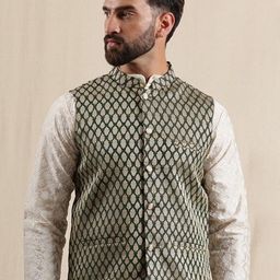Anouk Woven Design Nehru Jacket-image-49