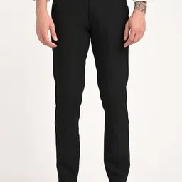 Blu MNKY Men Smart Slim Fit Trousers-image-13