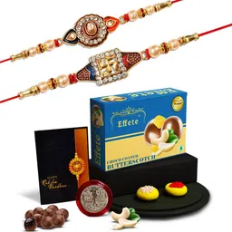 DeoDap Unisex 4 Pieces Rakhi Gift Set With Butterscotch-image-75