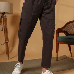 Campus Sutra Men Mid-Rise Comfort Trousers-picture-4