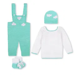 sahil collection Sea Green Self Design Pure Wool Clothing Set-picture-47