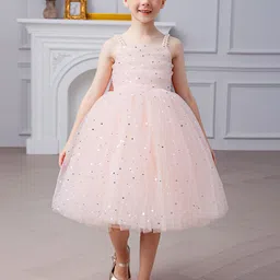 LULU & SKY Girls Fit & Flare Self Design Midi Dress-picture-15