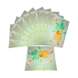 atorakushon White Pack of 10 Single Saree Organisers For Clothes Storage Bags-17
