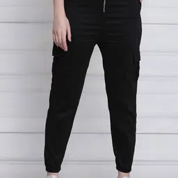 QIOA Women High-Rise Joggers Trousers-image-37