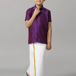 Ramraj Boys Short Sleeves Shirt with Dhoti-33