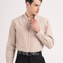 Red Tape Men Slim Fit Vertical Striped Button-Down Collar Formal Shirt-image-16