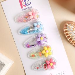 KICKS & CRAWL Girls Set of 5 Tic Tac Hair Clip Accessory Set-44