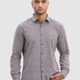Snitch Men Smart Slim Fit Checked Casual Shirt-image-88