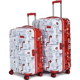 uppercase JFK Duo Set Of 2 Printed Hard-Sided Trolley Bags-13
