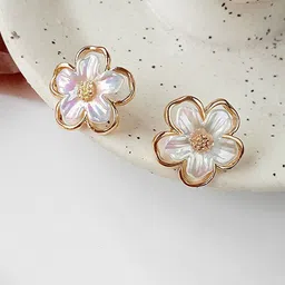 Anouk Korean Gold Plated Floral Shaped Korean Studs-46