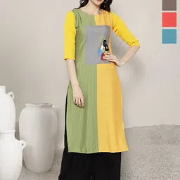 Anouk Rustic Women Pack of 4 Printed Straight Kurta-image-47